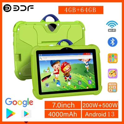 New Arrival 7 Inch 5G WiFi Kids' tablet Quad Core 4GB+64GB ROM Google Learning Education Version