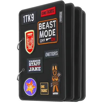 ONETIGRIS Patch Board, Flip-Page Patch Book Tactical Patches Booklet Organizer Mini Display Panel