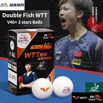 Double Fish WTT 3 Star Table Tennis Ball (WTT Official Ball) Original Double Fish 3-Star Ping Pong