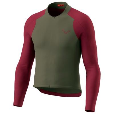 Dynafit - Ride Light L/S Full Zip Jersey - Radtrikot Gr S oliv/rot Image
