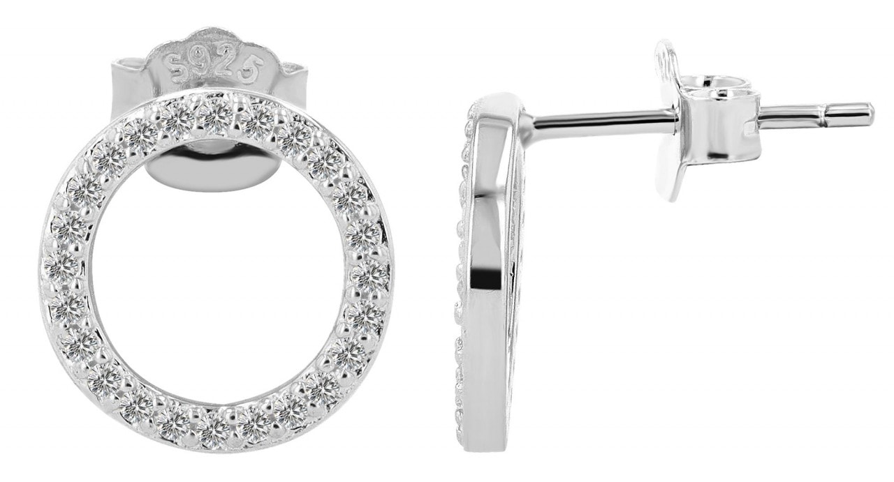 Paar Ohrhänger ADELIA´S "Damen Ohrstecker aus 925 Sterling Silber und Zirkonia", silber, Ohrringe, Damen, Damen, Silber 925 (Sterlingsilber) Image