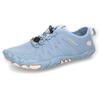 Barfußschuh DOCKERS BY GERLI, Damen, Gr. 40, blau (blau, rosa), Textil, Synthetik, sportlich, Schuhe, Sneaker, Slipper, Freizeitschuh mit bequemen Vorfußbereich