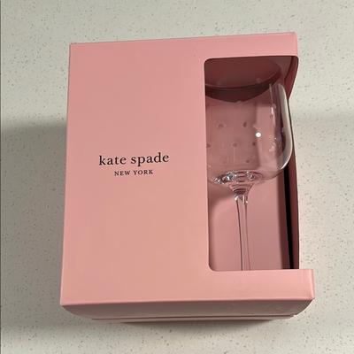 Kate Spade Bath & Body | Kate Spade New York Lenox Set Of 4 Larabee Dot Balloon Wine Glasses ~ New In Box | Color: Pink | Size: Os