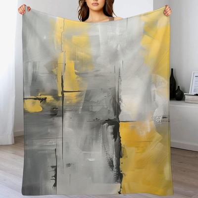 TEMU Art Flannel Blanket - , Tear- , For , Sofa, Bed - Decor, 200-/㎡ Image