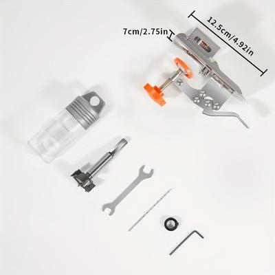 TEMU Imbot Hinge Jig Hinge, Drilling Punch Hinge Jig, Drilling Guide Positioner, Door Cabinet Hinge Mounting Cabinet Hinge Jig Image