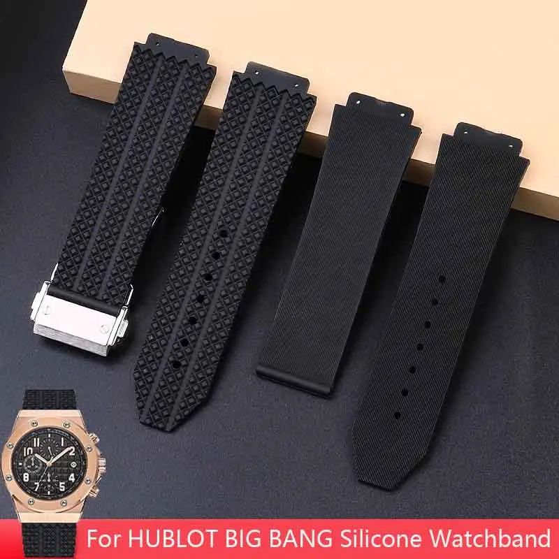 Für Hublot Yubo Hohe Qualität Silikon Wasserdichte Armband Klassische Fusion Big Bang Gummi männer 26*19mm Zubehör Image
