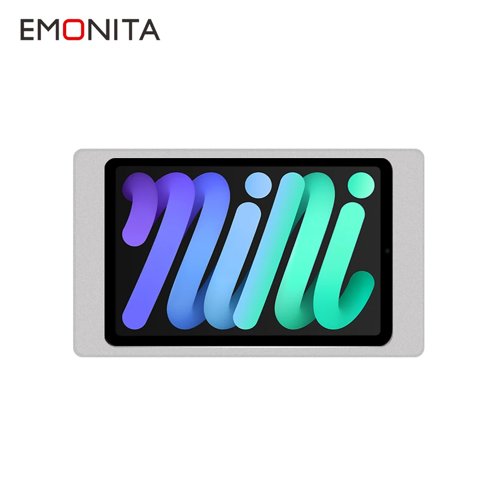 EMONITA Wandhalterung aus Aluminiumlegierung mit Stromversorgung, 5 V, 2 A Ausgang, Wandhalterung für iPad Mini (6. Generation), 8,3 Zoll Image