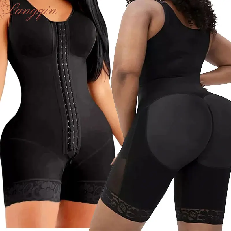 Frauen Fajas Colombianas Hohe Kompression Körper Shapewear Bauch Control Post Fettabsaugung BBL Abnehmen Taille Gürtel Image