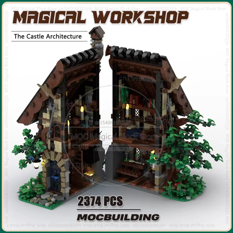 Magische Werkstatt Moc Bausteine Berühmte Burg Architektur DIY Montage Technologie Ziegel Sammlung Spielzeug Weihnachten Geschenke Image