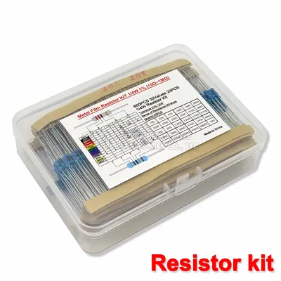 600 Stück 30 Werte x 20 Stück 1% 1/4 W Widerstands paket Set DIY Metallfilm-Widerstands kit verwenden farbigen Ring widerstand (10 Ohm ~ 1 m Ohm) Image