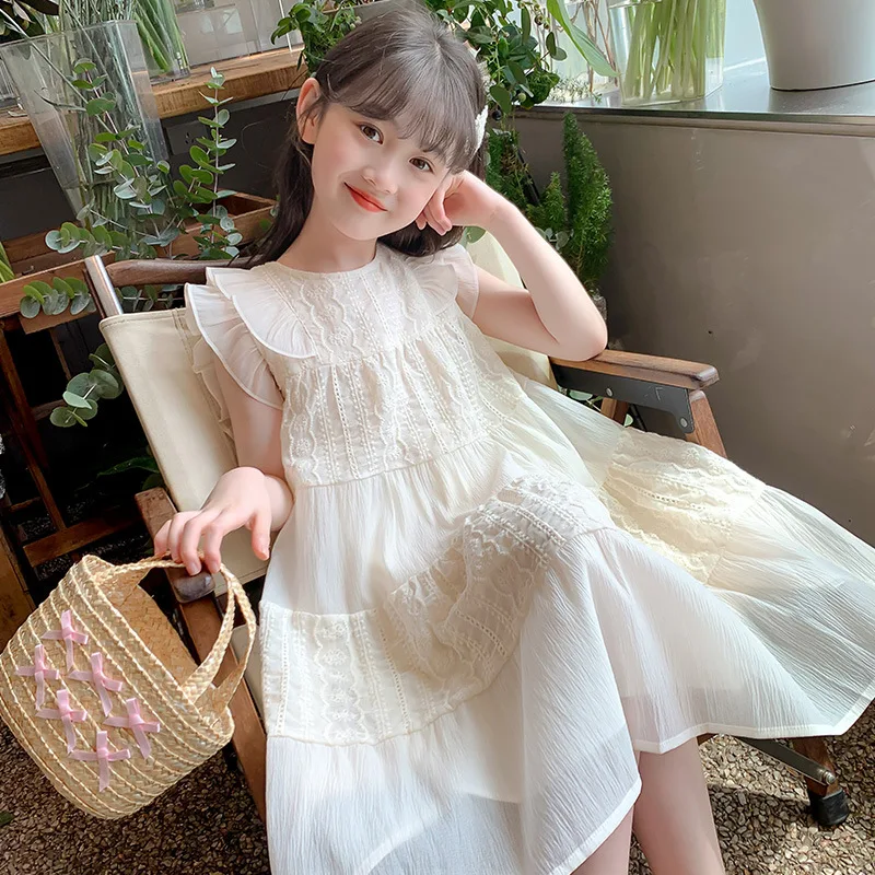 Kinderkleid Sommer 2026 Neu Mädchen Stickerei Prinzessinnenkleid Kleidung Ärmellos Baby Kinder Einfacher Modestil Feenkleid Image