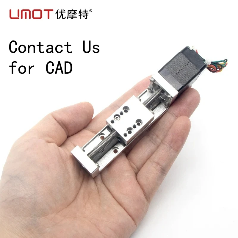 UMOT Mini Nema8 40 mm Hub Kugelumlaufspindel Schlitten Linearführungsschiene Bewegungsmodul DC T-Typ motorisierte lineare Bühne CNC-Schiebetisch Image