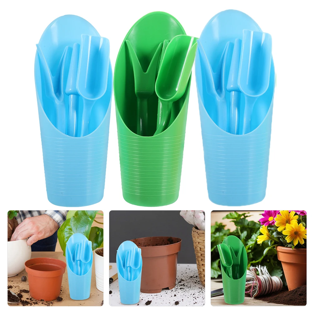 4 teile/satz, Kunststoff Langlebig Eimer schaufel Topf Anbau zylinder MeatPlant boden schaufel Garten Werkzeuge Mini Garten Pflanzung Werkzeug Image