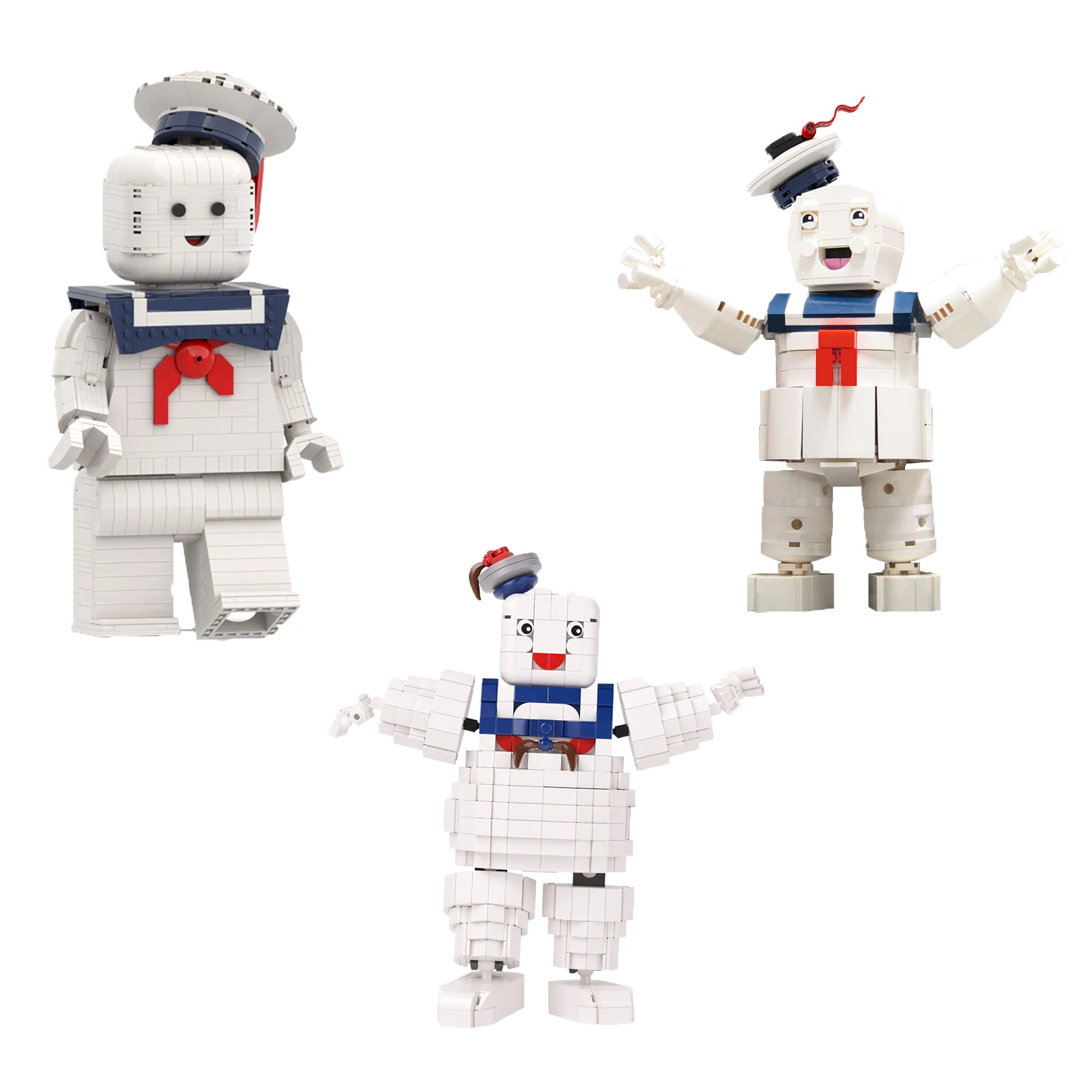 MOC Ghostbustered Stay-Puft Marshmallow Man Bausteine-Set, 3 Arten Marshmallow-Figuren, Blöcke, Spielzeug, Filmfans, Geschenke Image