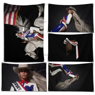 B-Beyonce COWBOY CARTER Flag Funny Flags Room Decor Home & Garden Wall Flag Workshop Flags for Rooms