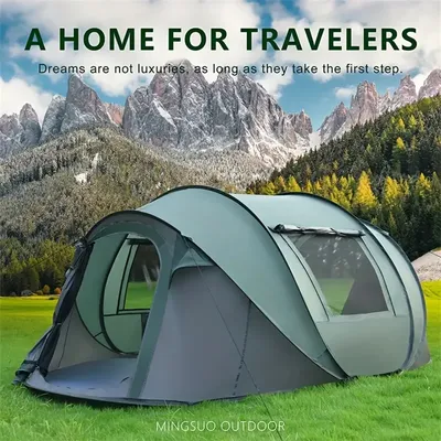 5-8 People Quickly Open Fully Automatic Pop-up Tent, Waterproof Camping Boat Tent, Portable Outdoor Tent For Travel