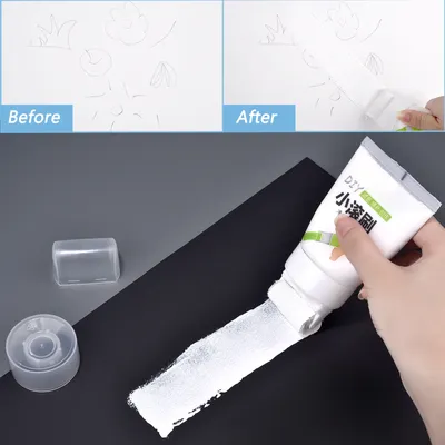 White Colour Wall Small Roller Brush Paint Interior Wall Repair Household Wall Graffiti Repair Environmental Protection Paint