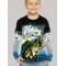 Magliette grafiche da pesca Abbigliamento per bambini Autunno Manica lunga Bambini Top Maglietta casual per bambini Maglietta girocollo Abbigliamento per bambini