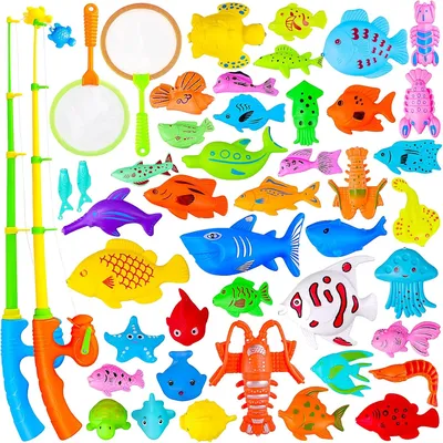 Children Bathtub Fishing Toy Swimming Bathing Pool Water Floating Fish Toy Parent-child Interactive