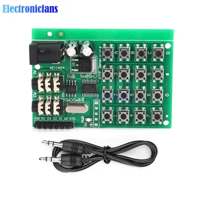 DC 5-24V DTMF Audio Generator Module Voice Encoder Dual Tone Transmitter Multi-Button Keypad Audio