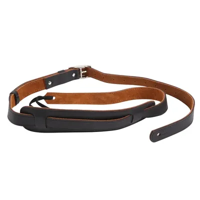 Durable Leather and Metal Buckle Electric Guitar Strap Belt Shoulder Pad Adjustable Vintage Guitar
