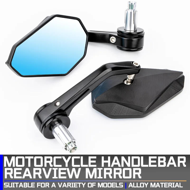 17-22mm Bar End Mirror For Motorcycle Aluminum Alloy Mirror Universal For Kawasaki Ninja 400 650 ZX636 Honda Hornet Shadow CBR