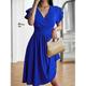 Abito Midi Donna Abito Corsetto Vestito T Shirt Abito Tee Colore Solido Abito A Line Casual Vacanza Quotidiano Vestibilità Regolare Grafica Manica Corta Collo A V Nero Vino Blu Verde Estate