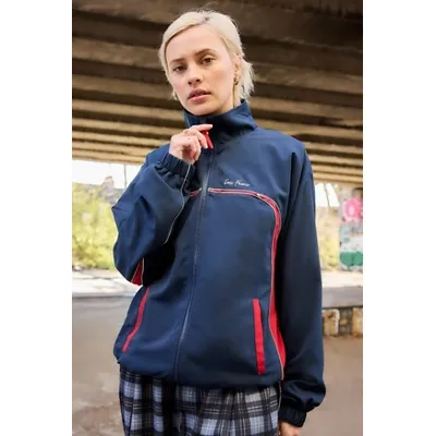 iets frans. Franklin Unwadded Shell Jacket - Navy S at Urban Outfitters
