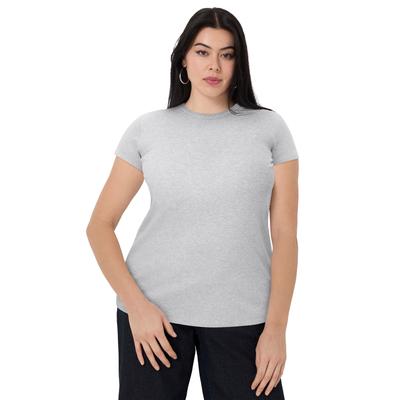 Plus Size Women's Ribbed Crewneck Top by June+Vie in Heather Grey (Size 18/20)