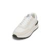 Sneaker MARC O'POLO "aus Leder-Polyester-Mix", Herren, Gr. 43, weiß (sanftes weiß), Obermaterial: 68% Leder (Rind), 32% Polyester, unifarben, Schuhe