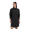 Hemdblusenkleid MARC O'POLO "aus Popeline", Damen, Gr. 40, Normalgrößen, schwarz, Obermaterial: 68% Baumwolle, 28% Polyamid, 4% Elasthan; Futter: 100% Nicht verfügbar, unifarben, regular fit normal, Langarm Manschette, Kleider
