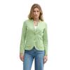 Sweatblazer TOM TAILOR "Ottoman", Damen, Gr. L (40), grün (true grün), Jersey, Obermaterial: 54% Baumwolle, 43% Polyester, 3% Elasthan, unifarben, casual, tailliert taillenbedeckt, V-Ausschnitt, Langarm, Blazer, mit aufgesetzten Taschen und Struktur