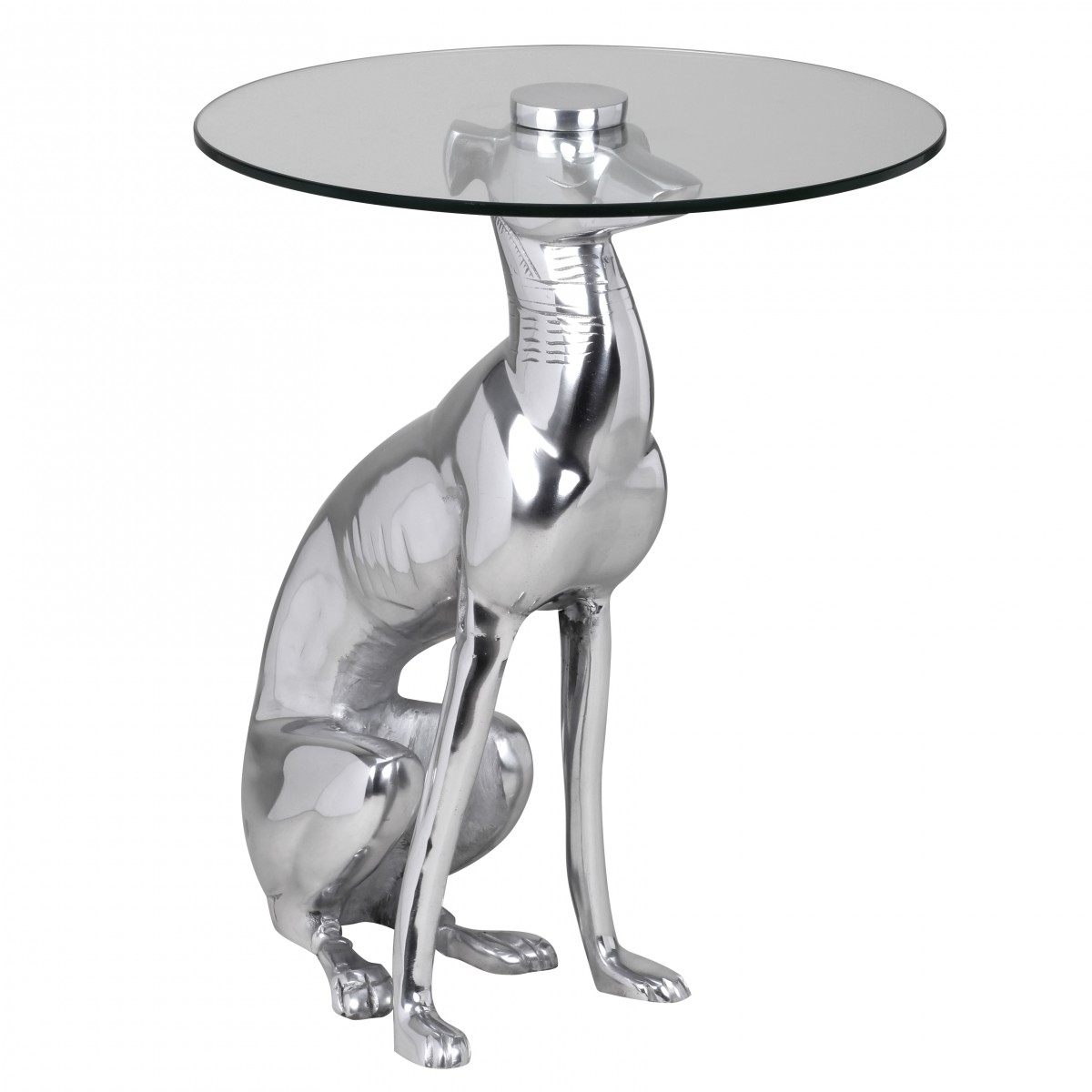 KADIMA DESIGN Design Deko Beistelltisch Figur DOG aus Aluminium Farbe Image