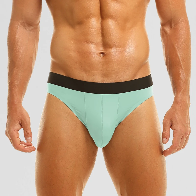 Unterwäsche Herren Eisseide Nahtlos Ultradünn Sommer Atmungsaktiv Herren Slips Jungen Transparent Sexy Shorts Image