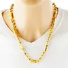 Edelstahl Gold Farbe 6mm Perlen lange Kette Halsketten für Männer geometrischen männlichen Kragen 24 Zoll große Hip Hop Schmuck Geschenke