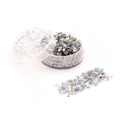 EULENSPIEGEL Bio-Glitter Sterne, silber Image