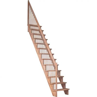 DOLLE Raumspartreppe Wangentreppe Lyon, 75 cm, Buche,Geradelaufend,Holzgeländer rechts,versiegelt Image