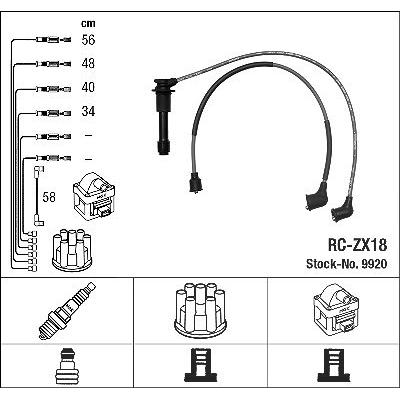 Ngk Zündleitungssatz [Hersteller-Nr. 9920] für Mazda Image