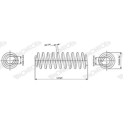 Monroe Fahrwerksfeder [Hersteller-Nr. SP4509] für Opel, Vauxhall Image