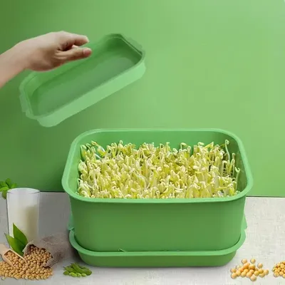 Sleek Sprout Grower Box: Stylish, Compact & Universal Fit for Kitchens, Homes – Grow Fresh Greens