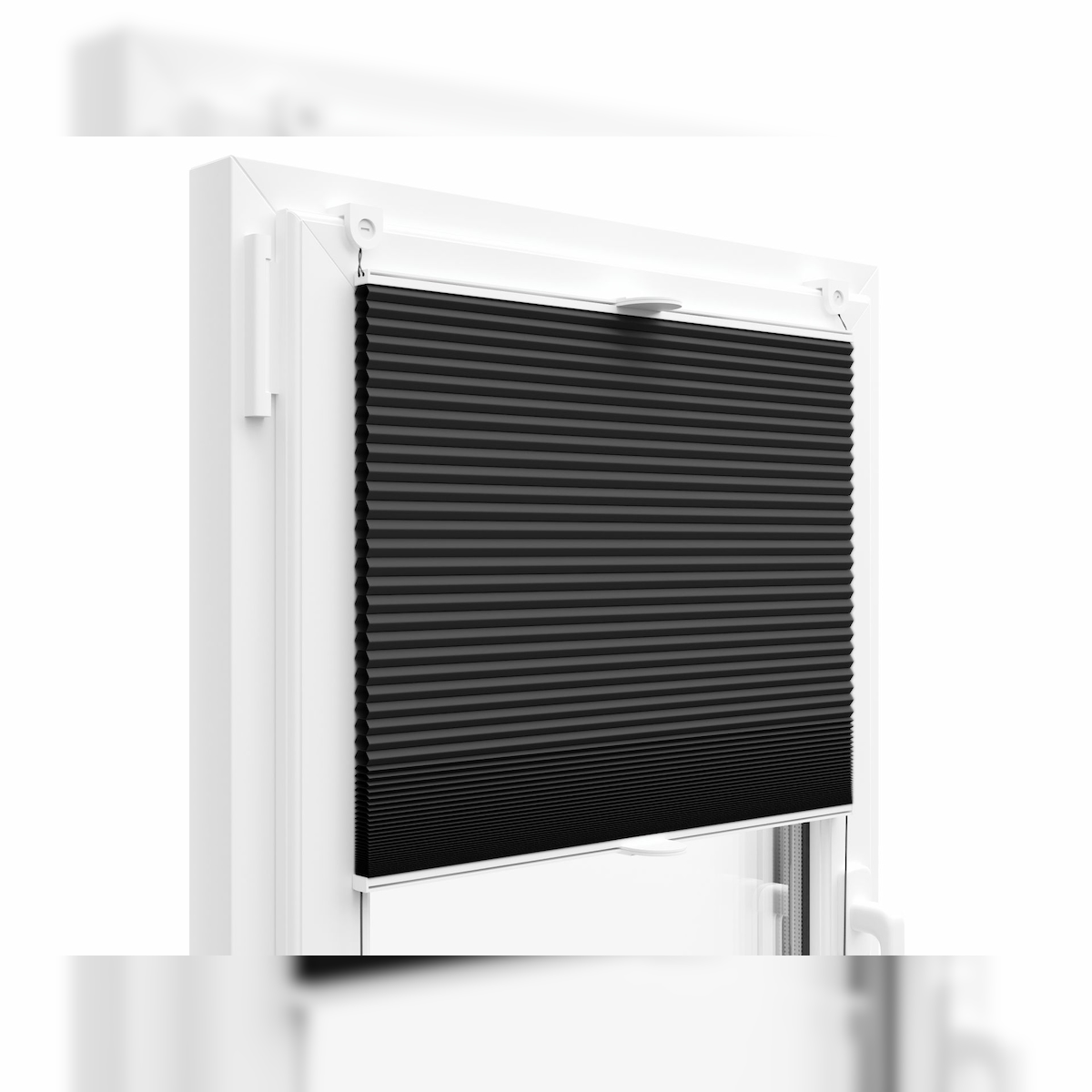 THERMO WABENPLISSEE 100% VERDUNKELND FALTROLLO JALOUSIE (Schwarz PM11, 55x200 cm) Image