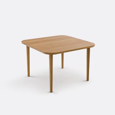 Square Coffee Table in Solid Oak, L66cm, Crueso