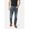 5-Pocket-Jeans HERO BY JOHN MEDOOX "Baxter Denim Relaxed Fit", Herren, Gr. 34, Länge 32, blau (vintage used), Denim/Jeans, 99% Baumwolle, 1% Elasthan, casual, straight fit lang, Jeans, Relaxed Fit Casual Clean Wash Denim Jeans für Herren