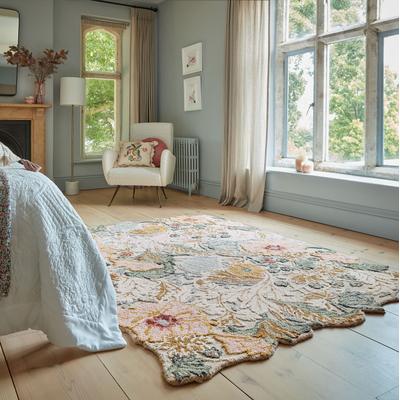 Wollteppich FLAIR RUGS "Daphne Floral", pink, B:160cm H:10mm L:230cm, Wolle, Teppiche, Floraler Wollteppich Image