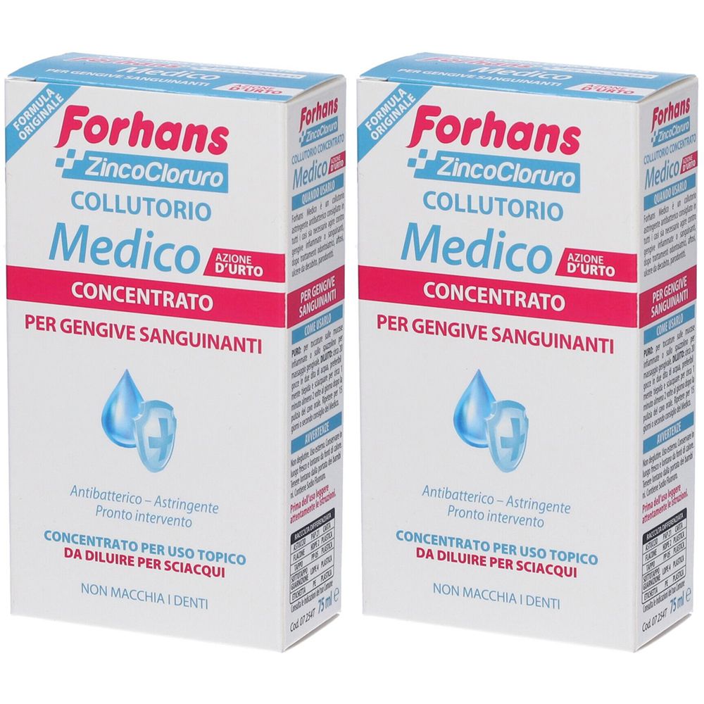 Forhans Medico Collutorio Concentrato 2x75 ml Soluzione
