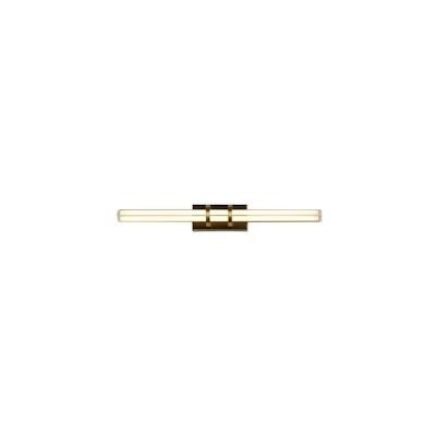 Licht-Erlebnisse Wandleuchte GITIVA Messing Klar Metall Glas 10W LED dimmbar LE120929 Image