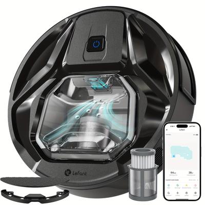 TEMU 3-in-1 Wet/dry Vacuum Robot M320 With Wiping Function, 6000pa Powerful Suction, Precise Navigation, 800ml Dust Bin, 240 Min , Wifi App Control, Ideal For Pet Hair & Carpets, Us Plug