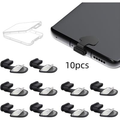 TEMU 10/20 Pack Usb C Dust , Anti-lost Charging Port Protector For Iphone 15 16 Series, Ipad Air , , Pixel - Dustproof, Waterproof, Anti-abraision Plastic Caps