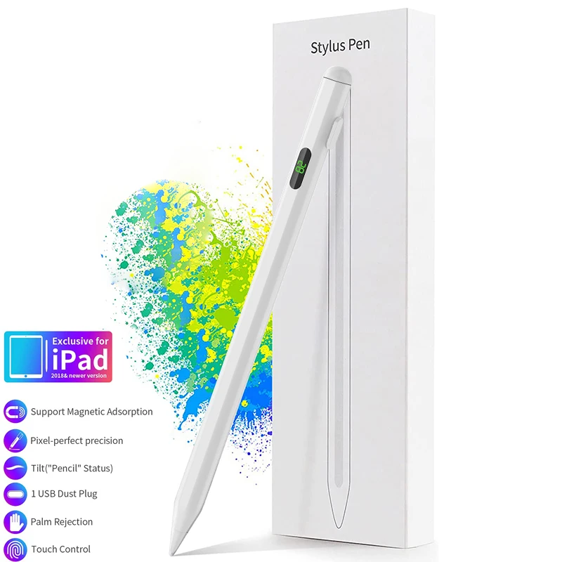 Eingabestift für Apple Pencil mit LED-Leistungsanzeige/Magnetfunktion für 2018–2024 iPad Air 4. iPad Pro 11''/12,9'' Image