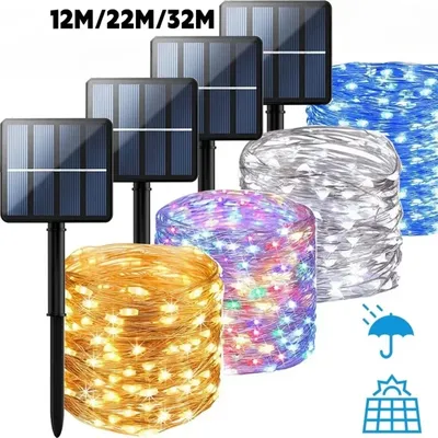 300/200/100LEDs Solar String Licht Outdoor Garten Lichterkette Led Twinkle Wasserdichte Solar Lampe für Weihnachten party Decor